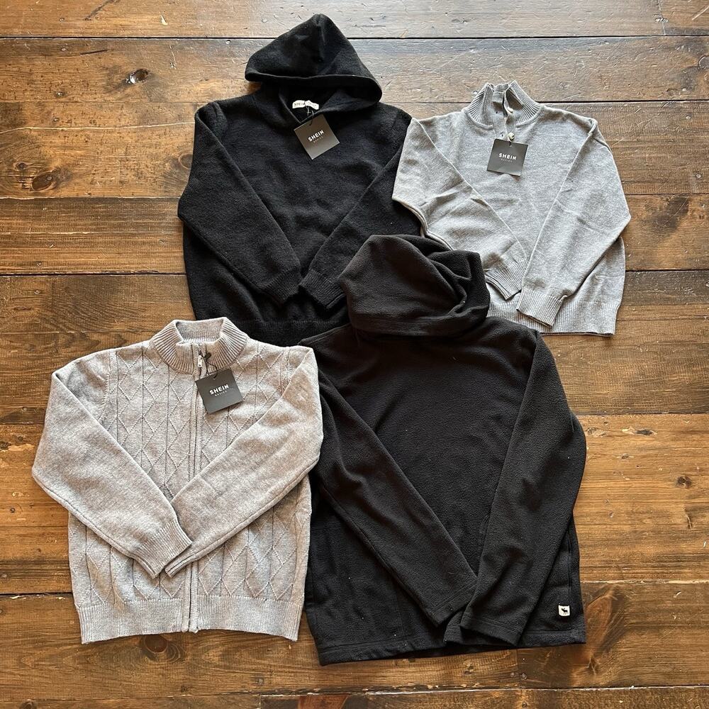 NWT Boys Sweaters 4 SHEIN A&F Size 10-12